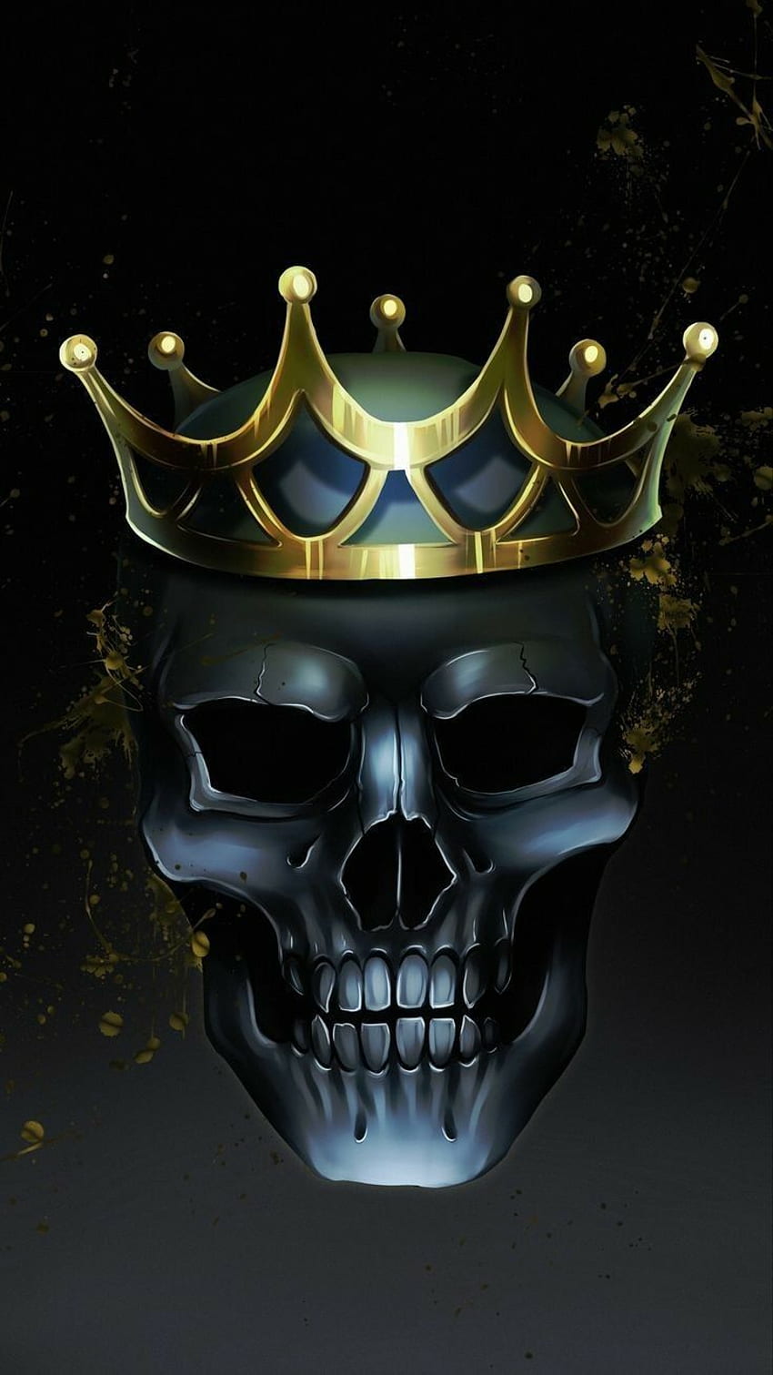 NS DE CAVEIRA. Skull , Galaxy , Digital, Golden Skull HD phone wallpaper