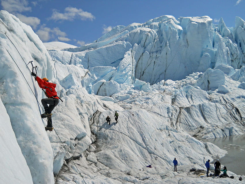Guides MICA Trekking sur glacier et escalade sur glace Fond d'écran HD
