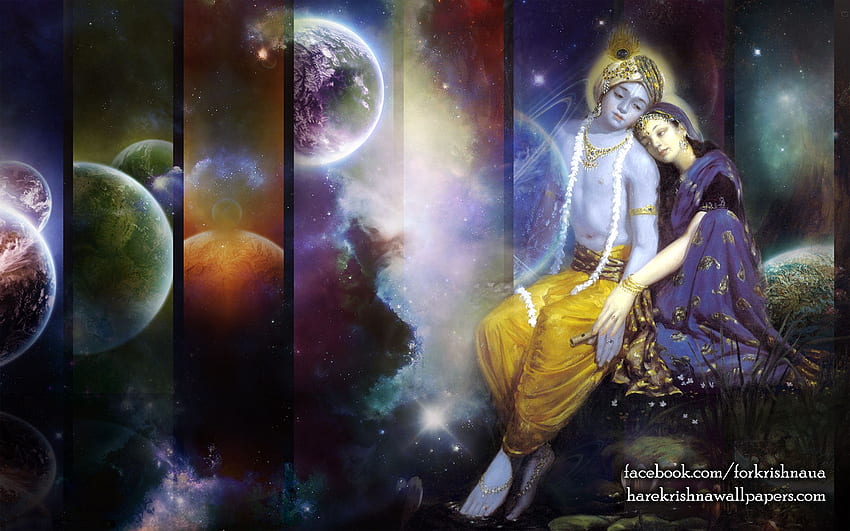 Œuvre d'art, Univers de Krishna Fond d'écran HD