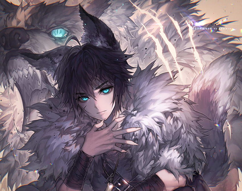 Gray wolf Drawing Demon Anime, black shading, mammal, carnivoran, dog Like  Mammal png | PNGWing