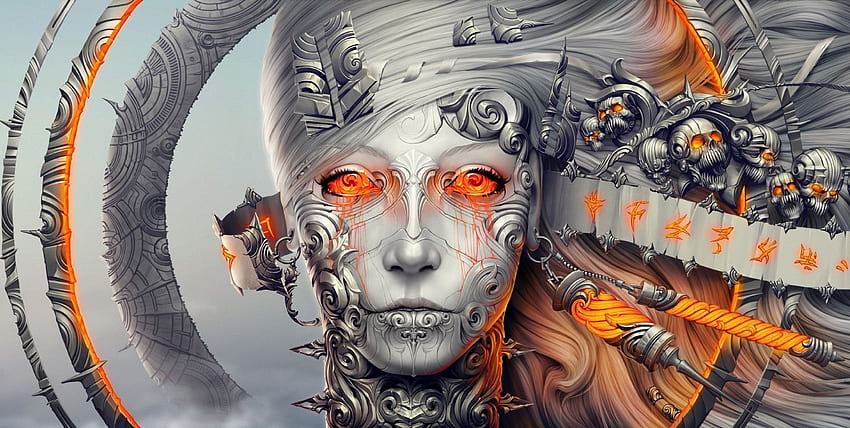 Psychedelisch und Hintergrund, Trippy Woman HD-Hintergrundbild
