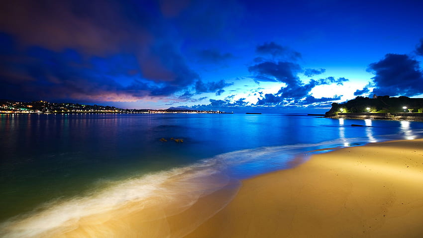 beautiful beaches at night