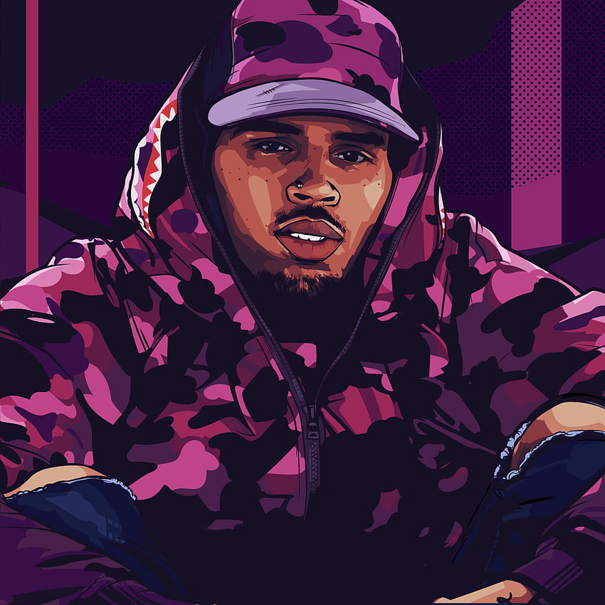 Chris Brown. Art by Samona Lena info, Chris Brown as HD phone wallpaper