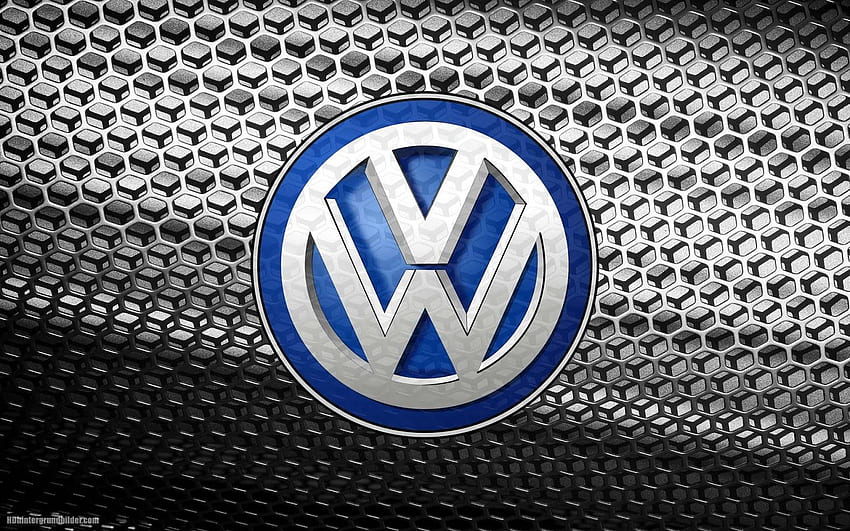 Черен метален VW с лого на VW HD тапет
