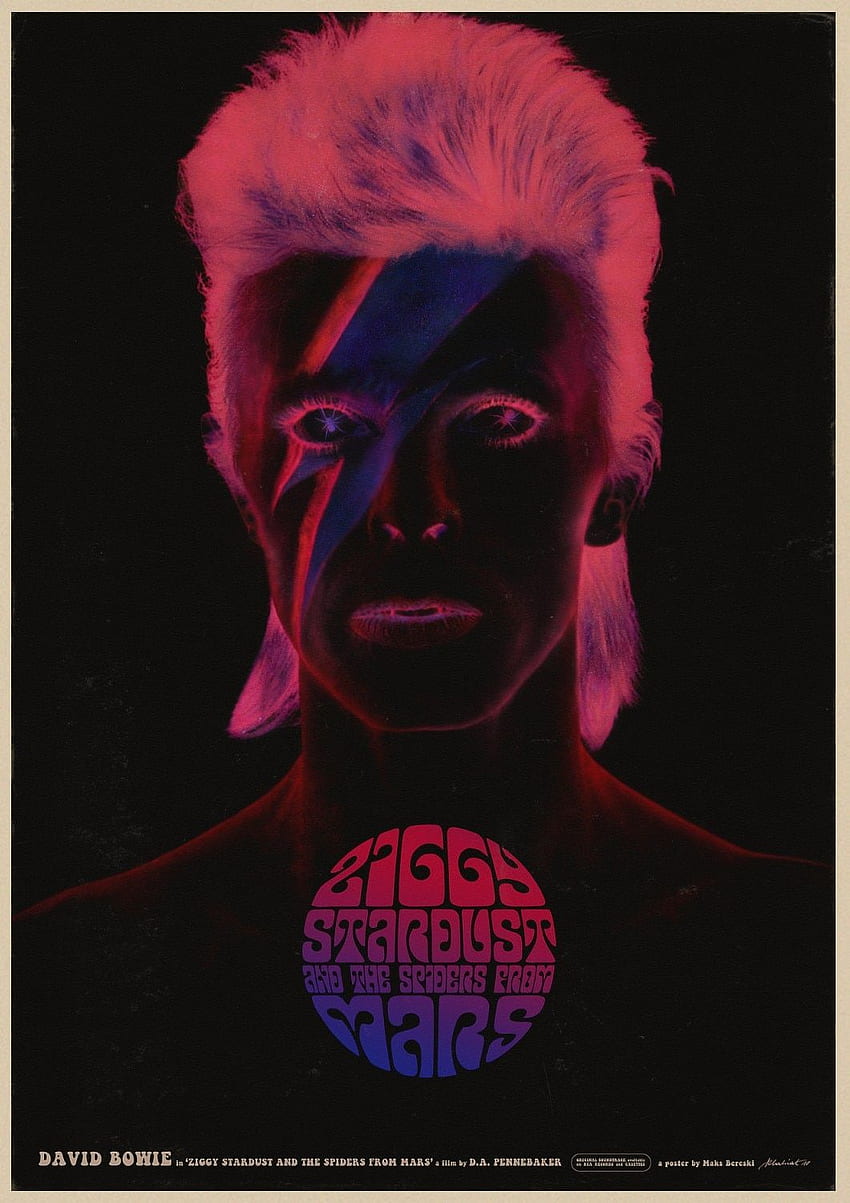 Rocksänger David Bowie Poster Vintage Rockmusik Kraftpapier Poster Café kreative Innendekoration 2. Wandaufkleber, David Bowie Art HD-Handy-Hintergrundbild