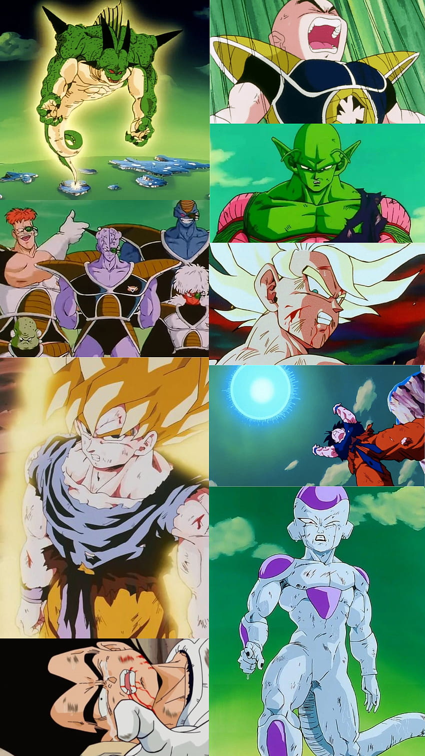Saga Frieza DBZ, Goku, Kuririn, Dragon_Ball, za, Sayajin, Picollo ...