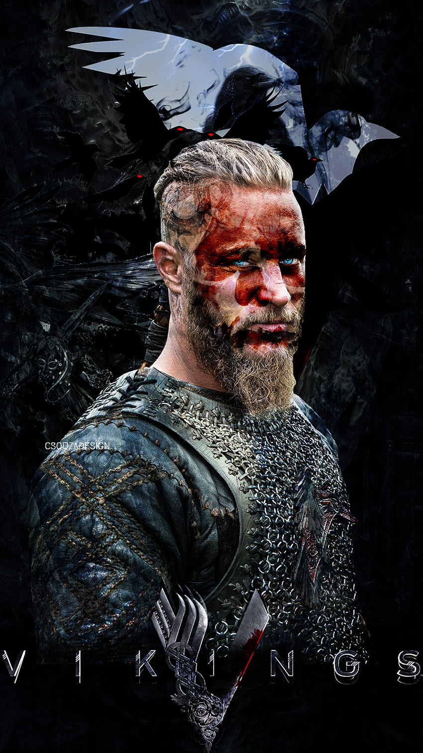Ragnar Lothbrok! (VIBRANT VERSION), Wikinger Ragnar HD-Handy-Hintergrundbild