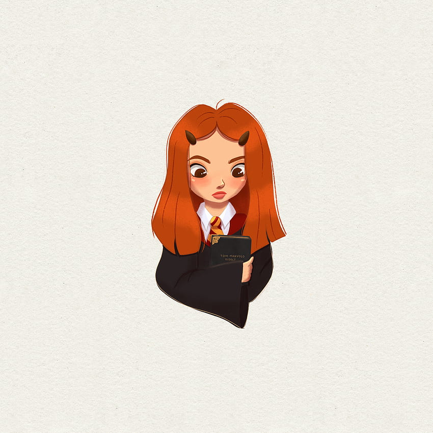 A drawing I did of Ginny!, Ginny Weasley Cartoon HD phone wallpaper