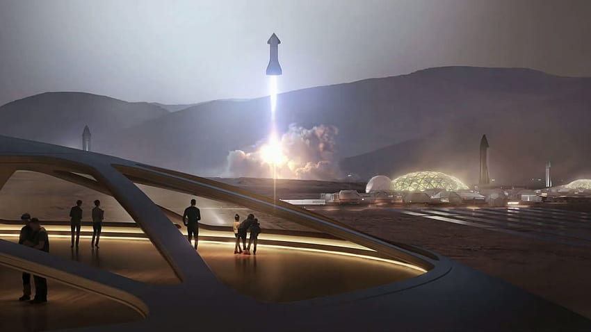Elon Musk voit toujours grand avec le Starship Mars Colonizing Craft de SpaceX. Vraiment grand, la colonisation de l'espace Fond d'écran HD