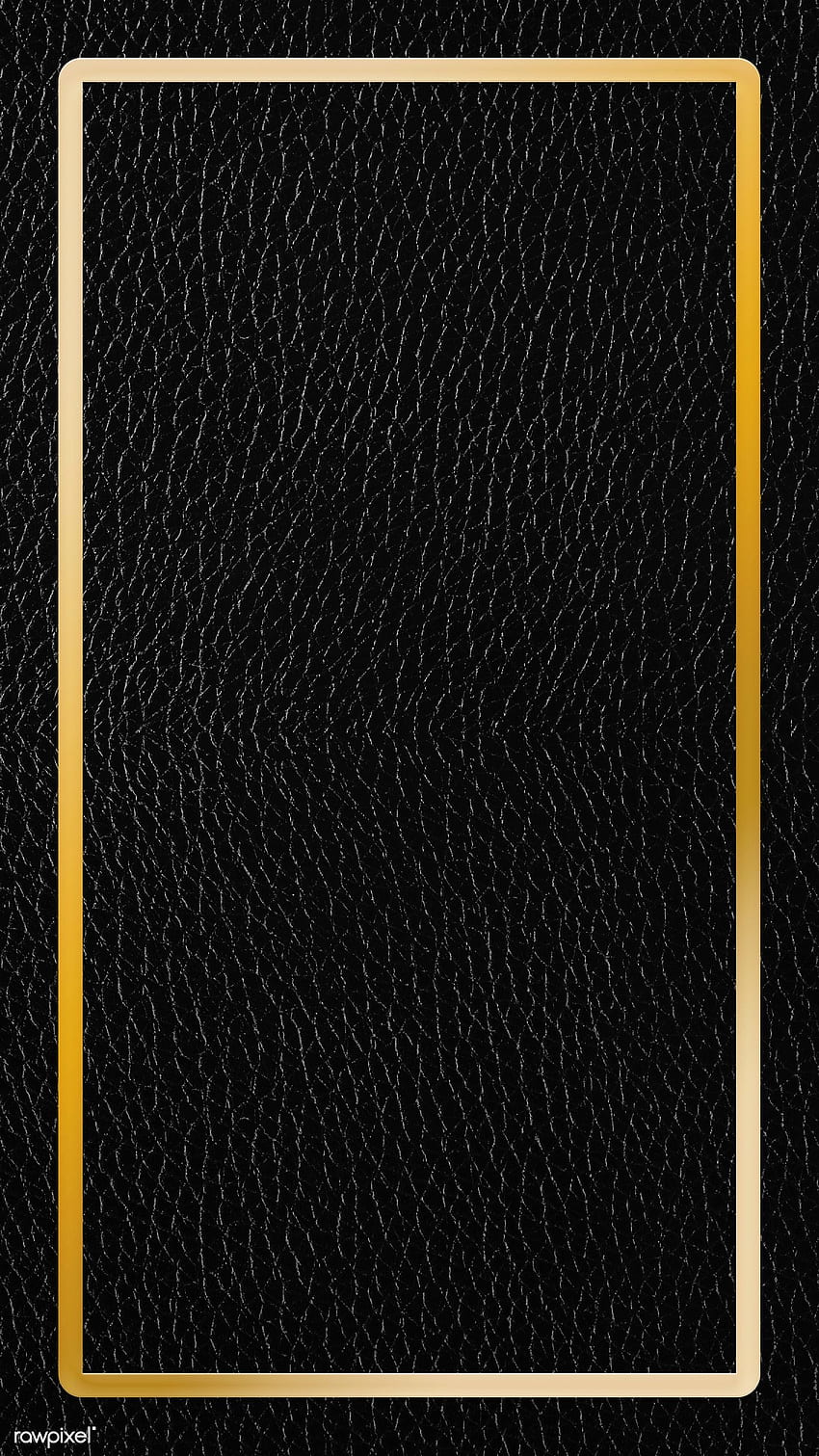premium illustration of Gold frame on black leather background. Gold and black , Gold and black background, Gold frame HD phone wallpaper