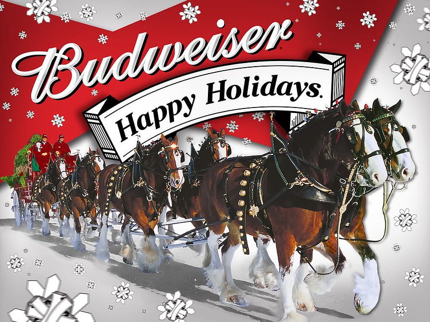 My Beer . My Beer Background. Beer , Christmas , Holiday, Budweiser Clydesdales HD wallpaper