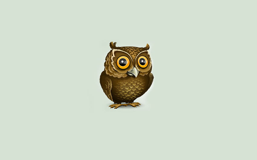 owl, art, minimalism , Vector ,, Owl Minimalist HD wallpaper