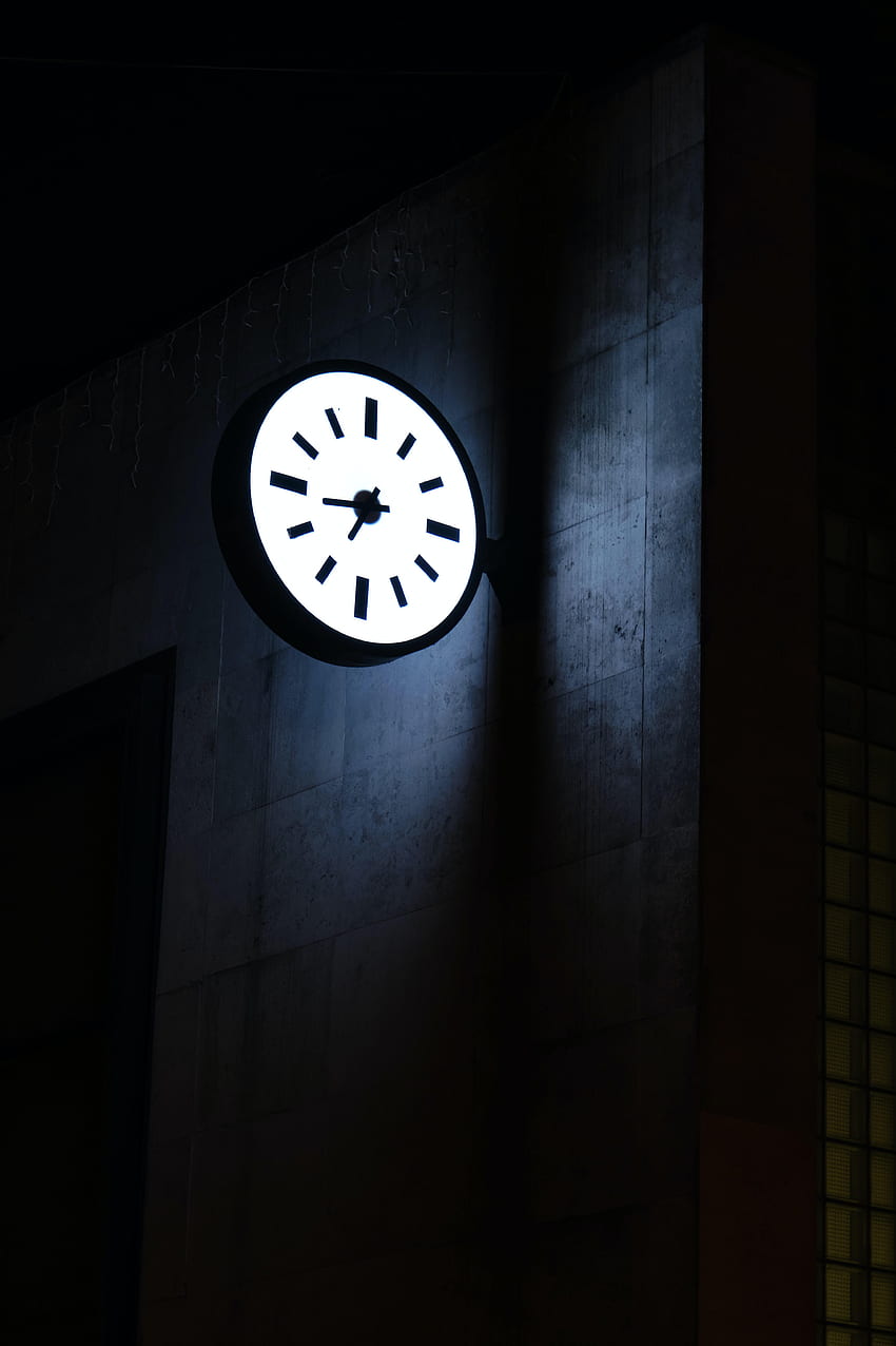 Uhr, Gebäude, Dunkel, Hintergrundbeleuchtung, Beleuchtung, Ziffernblatt, Ziffernblatt HD-Handy-Hintergrundbild