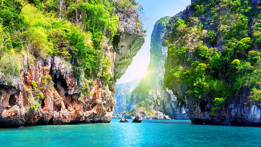 タイ, , , , パタヤ, ビーチ, 海, 山, 世界最高のダイビング サイト, OS, 素晴らしい 高画質の壁紙