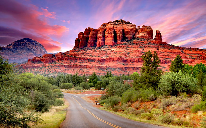 Road to Canyon in Arizona Ultra . Background HD wallpaper