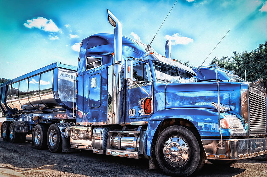 Big Truck for, Blue Truck HD wallpaper