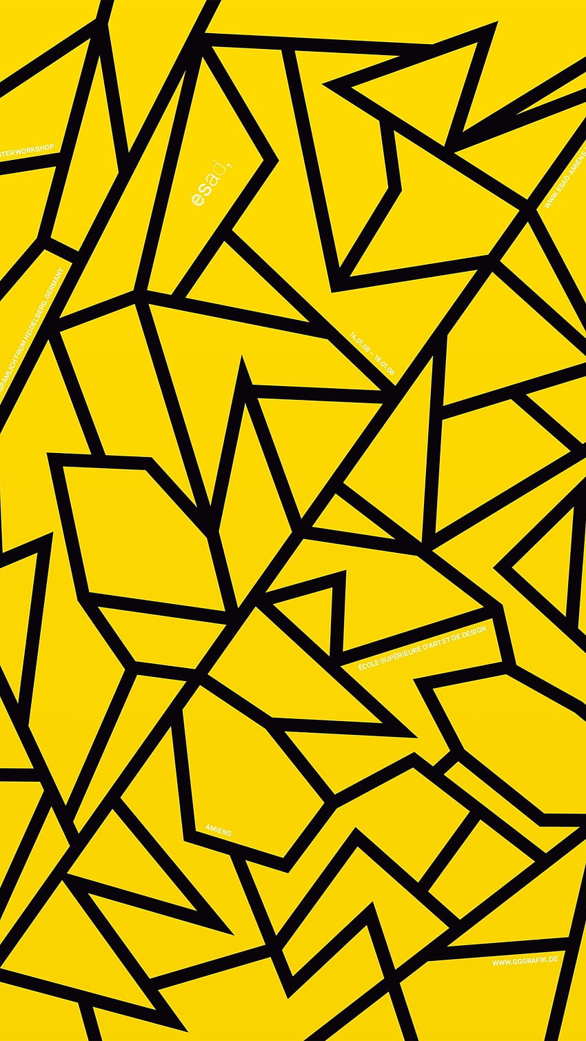 Black And Yellow, Graphic HD phone wallpaper