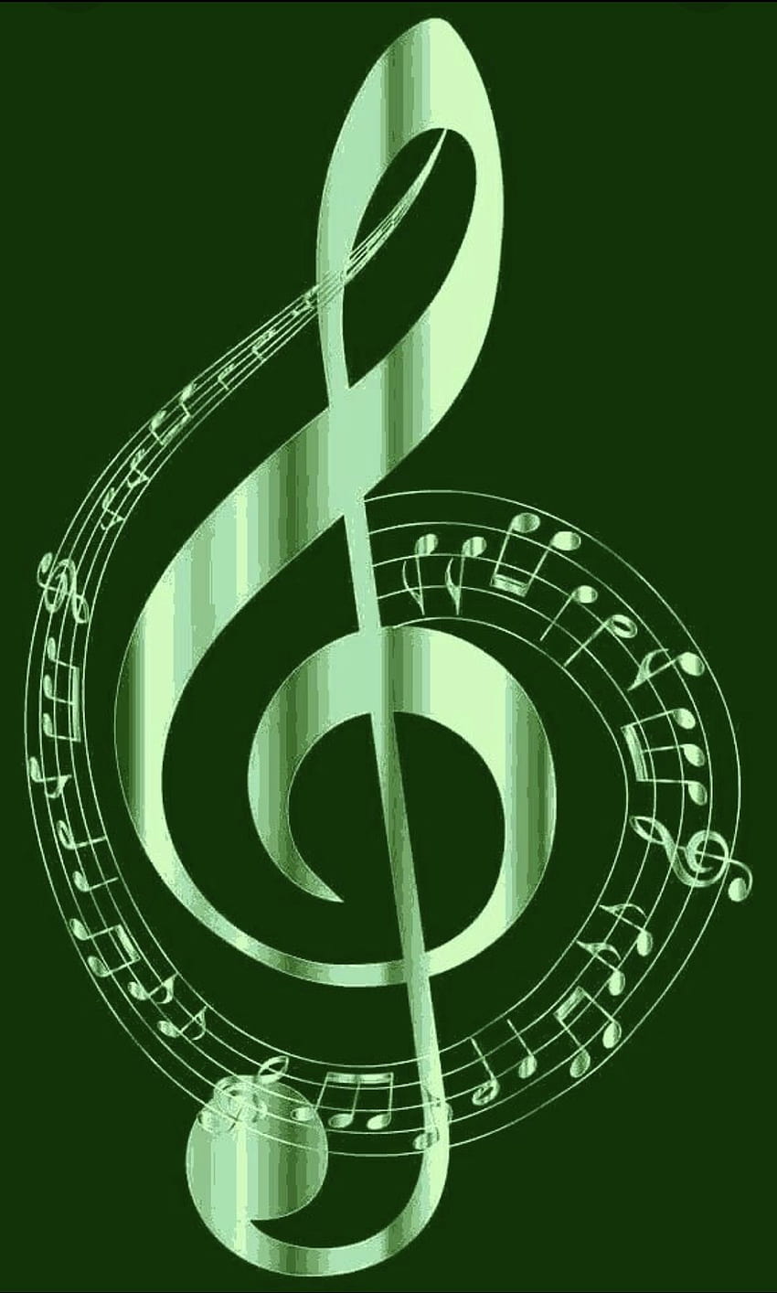 Nota Verde. Arte delle note musicali, Note musicali, Grafica musicale, Note musicali e citazioni fantastiche Sfondo del telefono HD