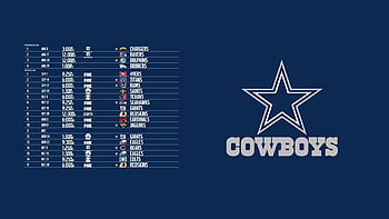 Dallas Cowboys 2023 schedule wallpapers for phones - six designs