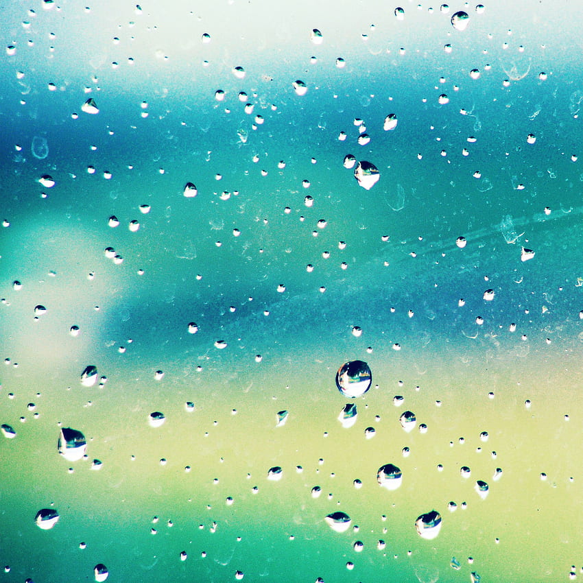 Rainy Day Blue Water Nature Spring Window, Raining HD phone wallpaper