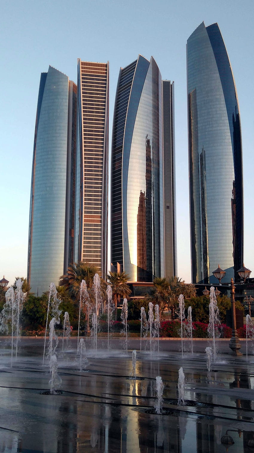 Etihad Towers, ein aus Abu Dhabi, West HD-Handy-Hintergrundbild