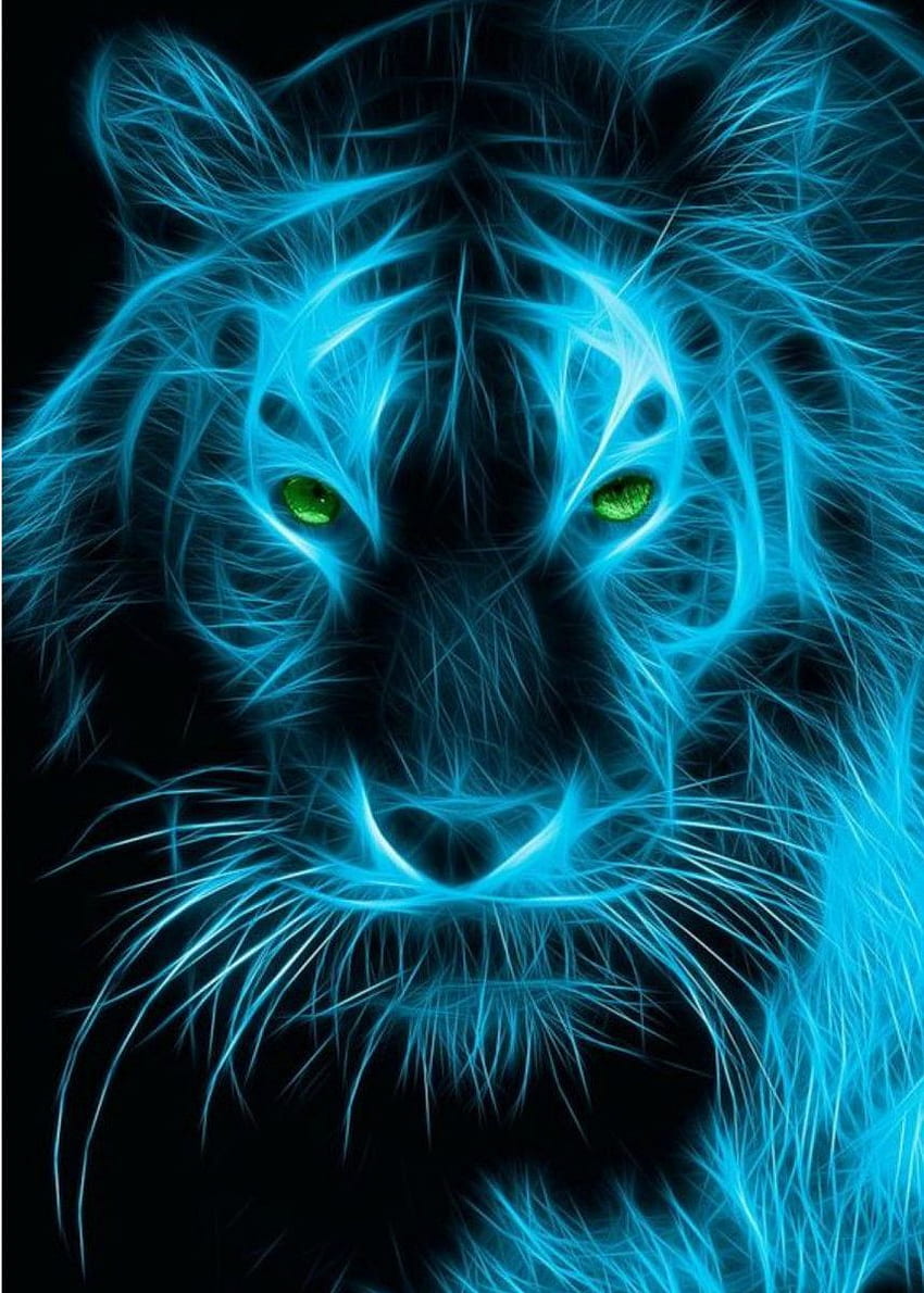 Tiger blue fire HD wallpapers | Pxfuel