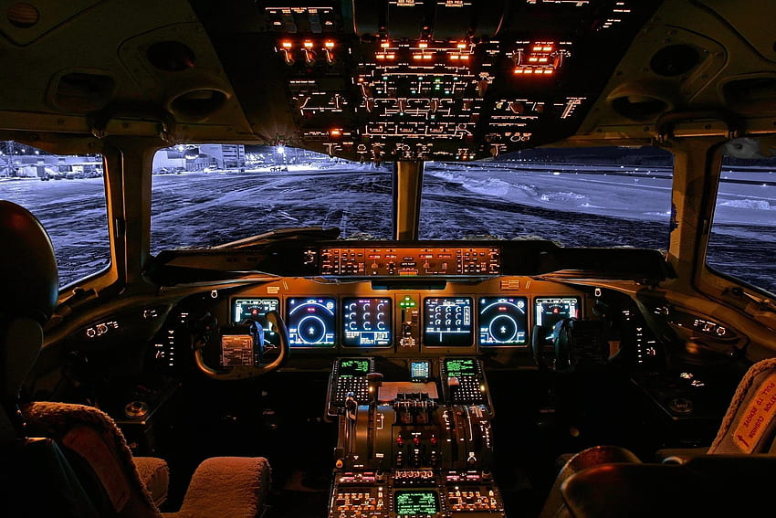Cockpit - Sammlungen, Flugzeugcockpit HD-Hintergrundbild