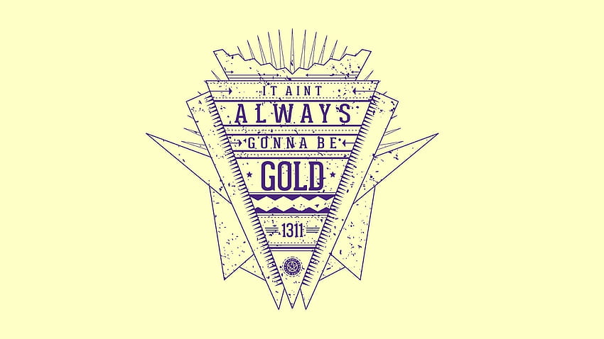 minimalistic Â· gold Â· lyrics Â· Kid Cudi HD wallpaper