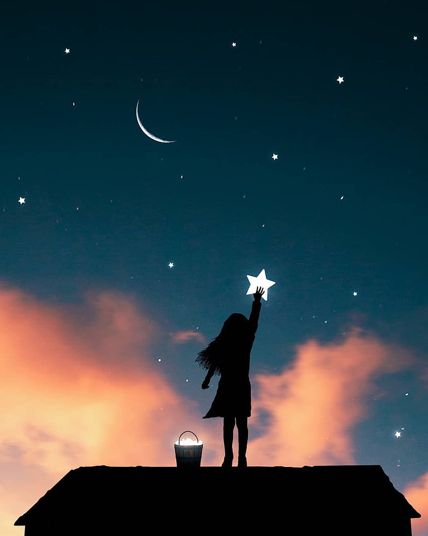 Instagram 上的 Gᴏᴋᴜʟ Rᴀᴊ：「 Stars✨ Who else loves stars as much as I do?. . We don't grow when things are easy. We grow. Night sky art, Sky art, Night, Cute Night HD phone wallpaper