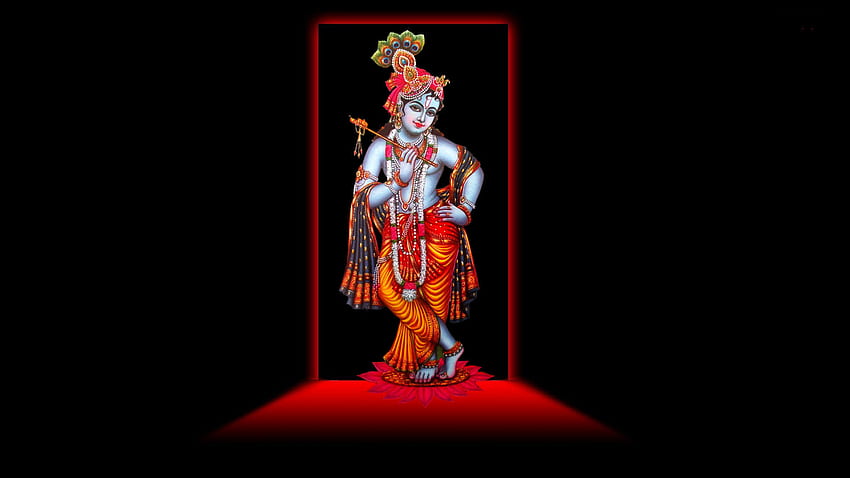 Pics gods black and red lord krishna background , Krishna Black HD wallpaper  | Pxfuel