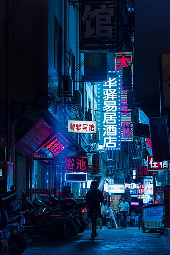 Japan cyberpunk wallpaper by Hovederutre - Download on ZEDGE™