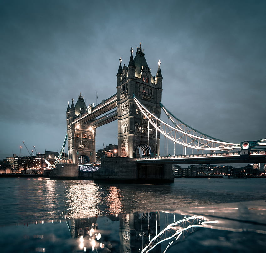 Londres, Tower Bridge, noite, cidade papel de parede HD
