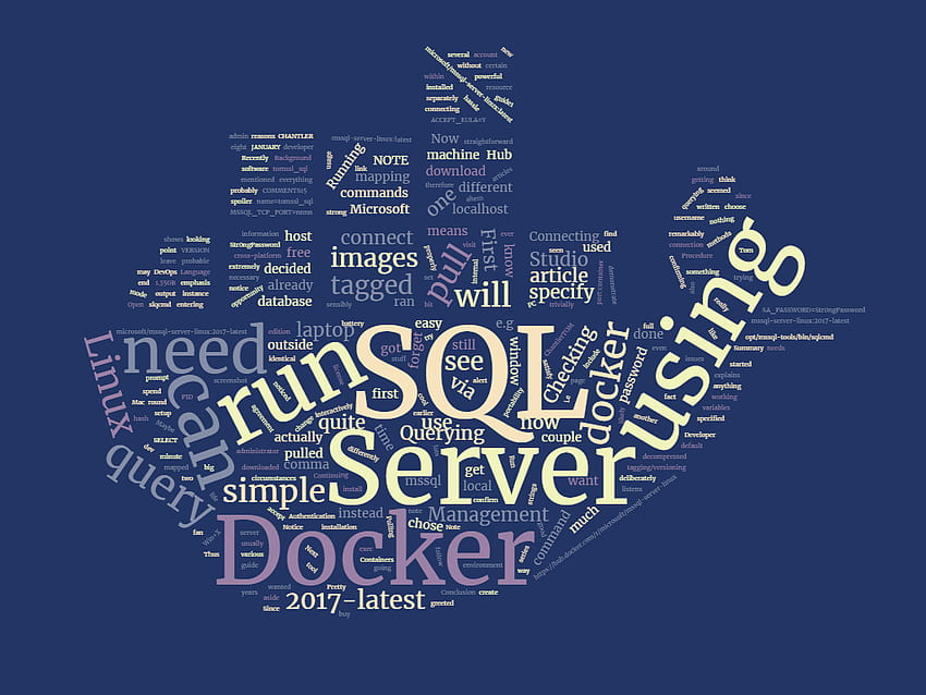 Running Microsoft SQL Server on a Linux container in Docker HD wallpaper