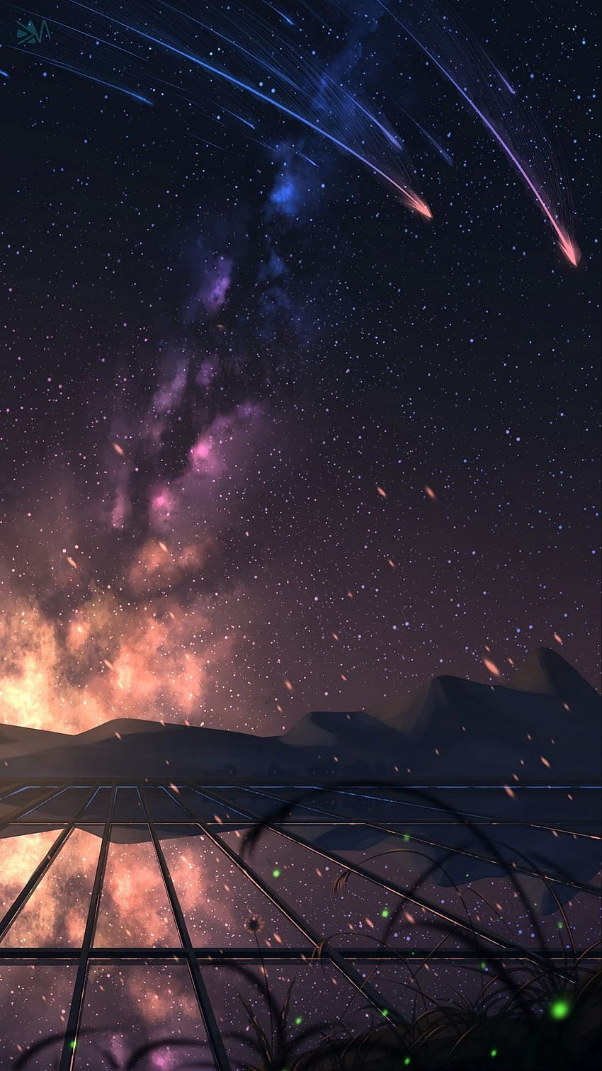 starry sky, stargazing, art HD phone wallpaper
