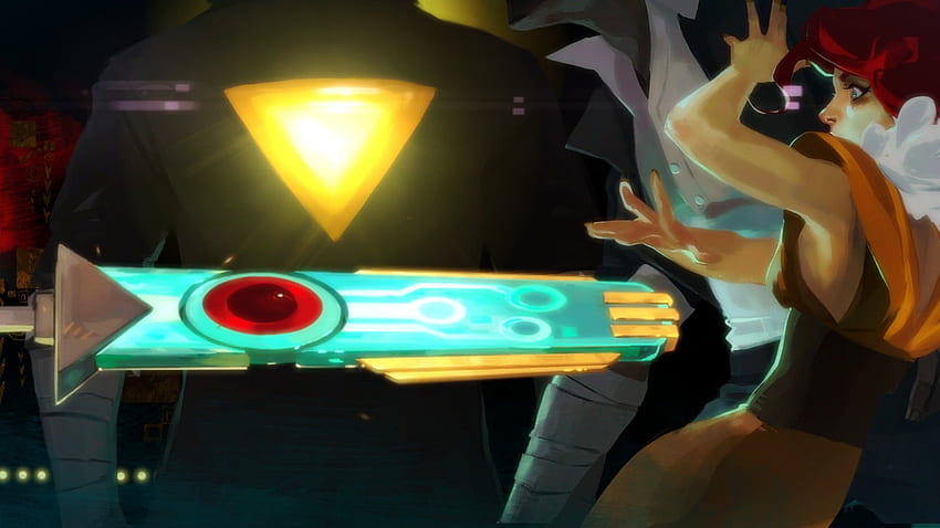 Sword and female anime character , Transistor HD wallpaper