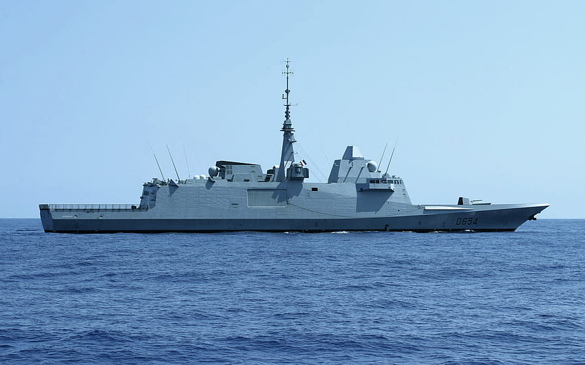 Auvergne, D654, französische Fregatte, französische Marine, französische Kriegsschiffe, Fregatte, Frankreich, NATO, Fregatte der Aquitaine-Klasse HD-Hintergrundbild