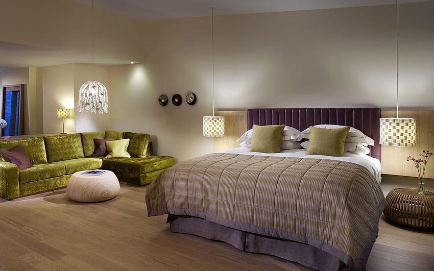 Interior, , , Design, Style, Bed HD wallpaper