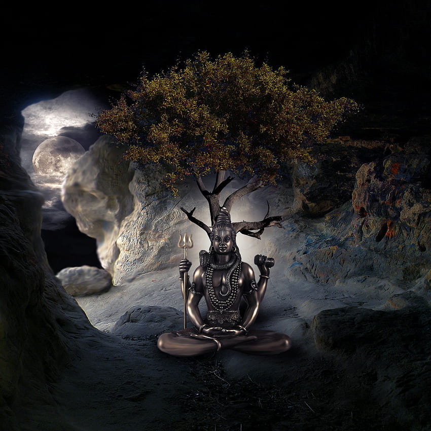Le croissant porté par Lord Shiva est en fait la lune dans sa phase du cinquième jour et symbolise le cycle. Peinture de seigneur shiva, famille de seigneur shiva, seigneur de shiva Fond d'écran de téléphone HD