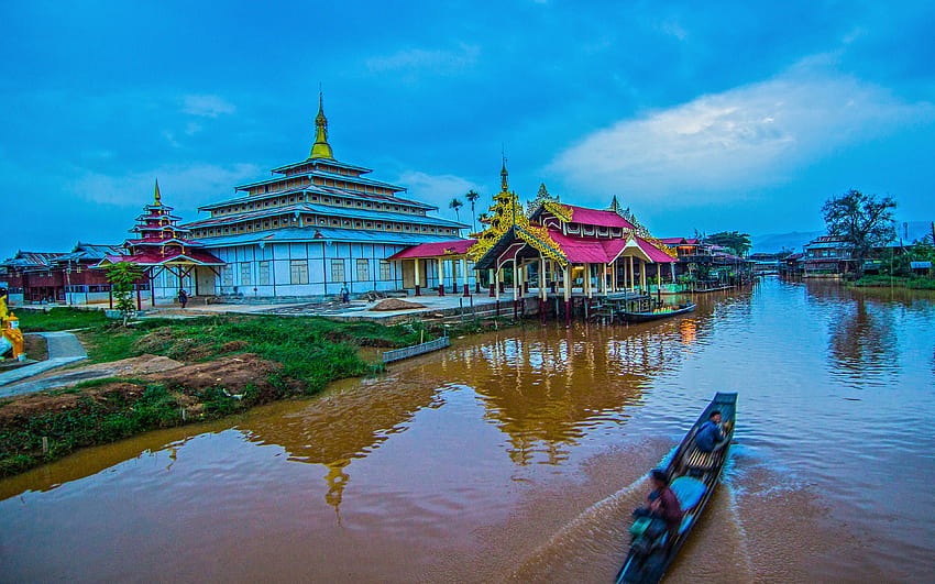 Inle Lake Is In The Shan Hills Of Myanmar Hpaung Daw In The Pagoda, Burma HD wallpaper