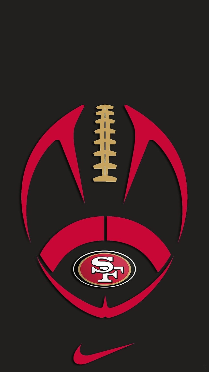 Фон на лого на 49Ers, лого на San Francisco 49ers HD тапет за телефон