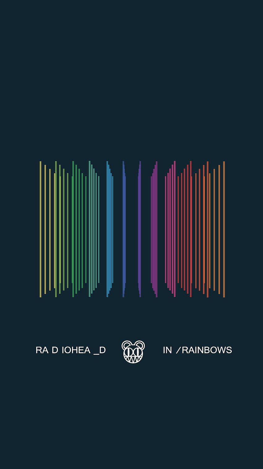 Minimalista In Rainbows basato sulla scenografia dei Radiohead Sfondo del telefono HD