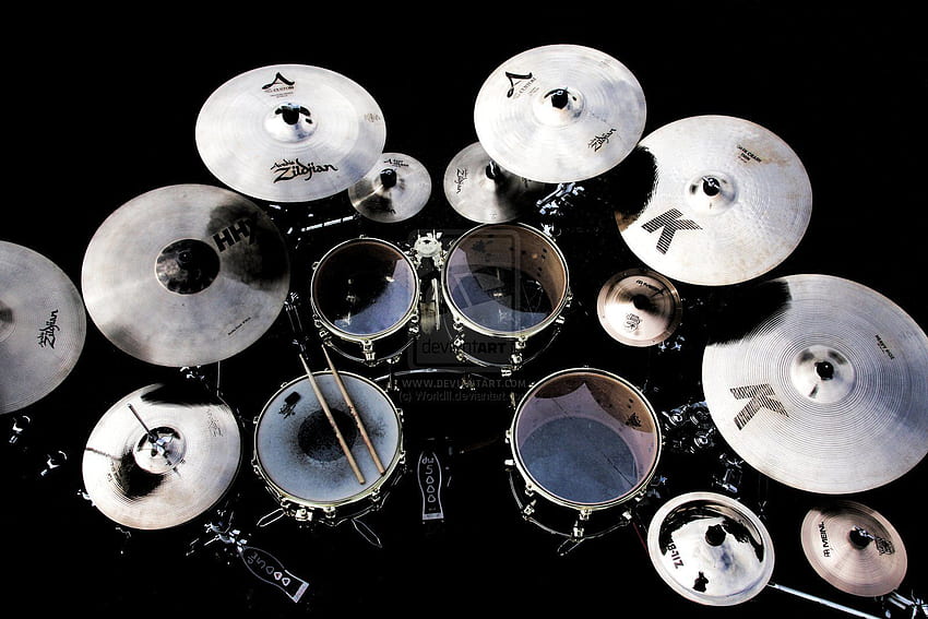 DW Drum Kit with nice Zildjian set even though some seem very far HD wallpaper
