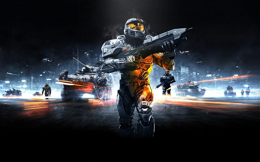 Master Chief Battlefield 3 Halo. Assista-nos jogar jogos, campo de batalha épico papel de parede HD
