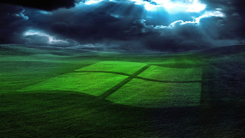 Windows 10-Logo. Fenster, grüne Fenster HD-Hintergrundbild