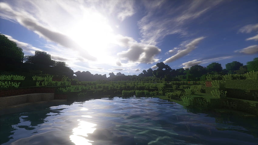 Landschaft Minecraft Shader und Hintergrund HD-Hintergrundbild