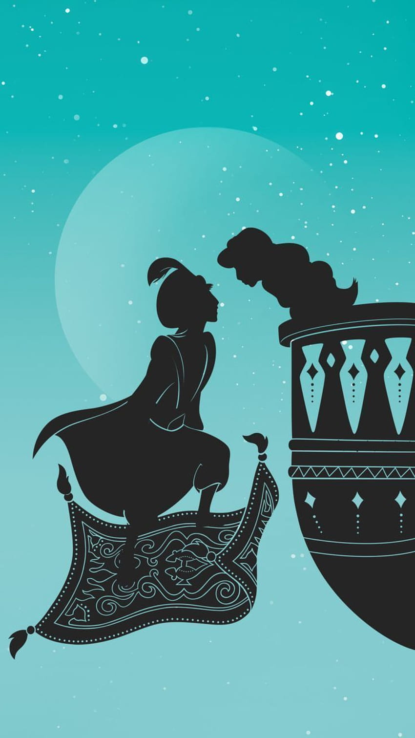 IPhone Hintergrundbild Personajes de Disney - Aladdin y Jasmine fondo de pantalla del teléfono