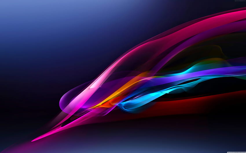 Magenta, niebieski i fioletowy abstrakcyjny cyfrowy Tapeta HD