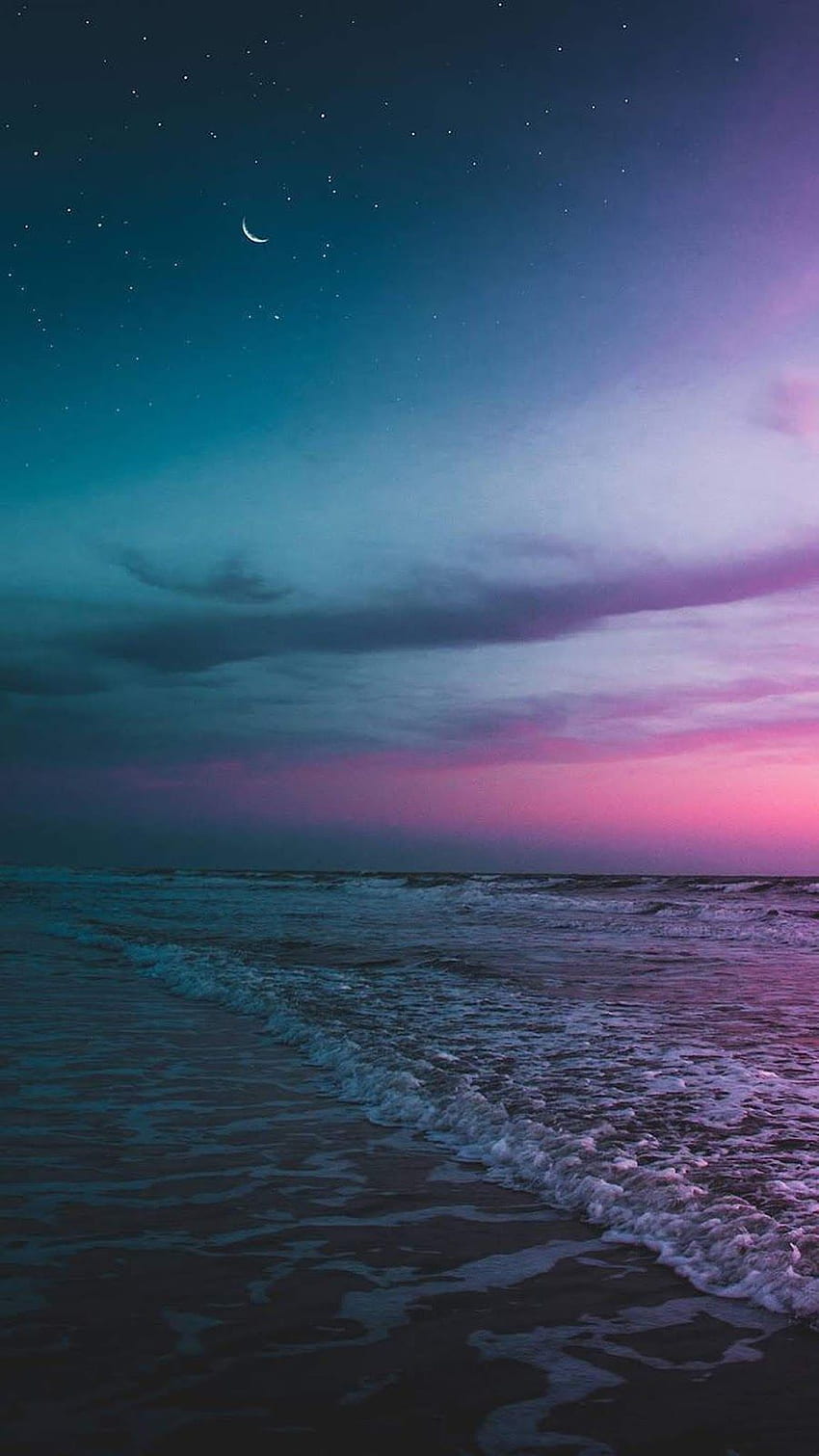 夜空のビーチ HD電話の壁紙