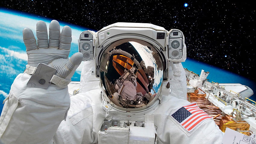 นักบินอวกาศ อวกาศ โลก NASA สถานีอวกาศนานาชาติ • For You For & Mobile วอลล์เปเปอร์ HD