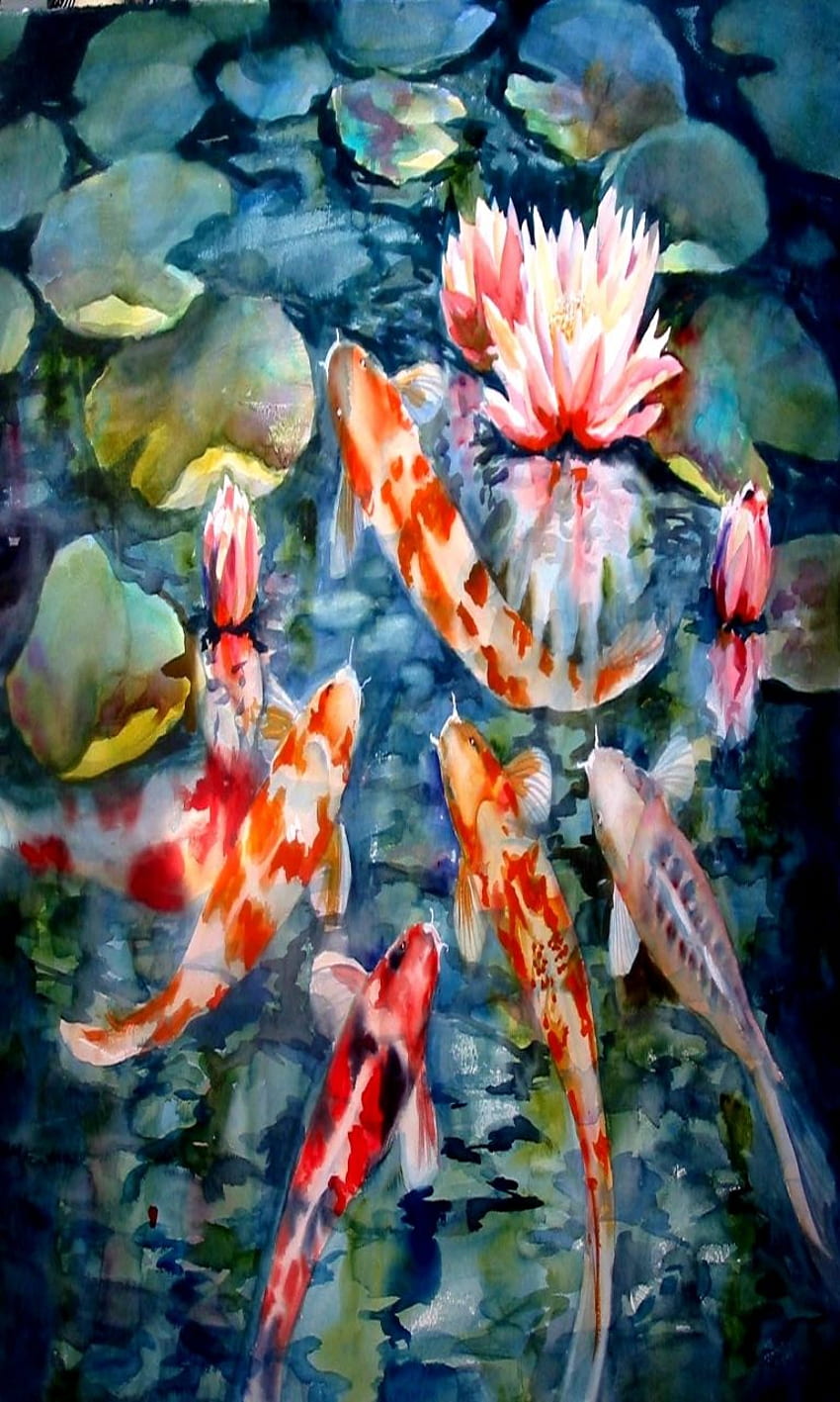 Koi Fish S, Koi Painting HD phone wallpaper | Pxfuel